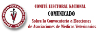 COMUNICADO – Sobre la Convocatoria a Elecciones  de Asociaciones de Médicos Veterinarios