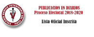 PUBLICACION EN DIARIOS – Proceso Electoral 2018-2020 – Lista Oficial Inscrita