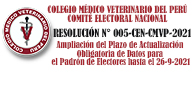 RESOLUCIÓN N° 005-CEN-CMVP-2021 – Ampliación del Plazo de Actualización Obligatoria de Datos para el Padrón de Electores hasta el 26-9-2021