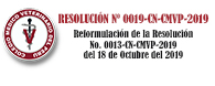 RESOLUCIÓN Nº 0019-CN-CMVP-2019 – Reformulación de la Resolución No. 0013-CN-CMVP-2019