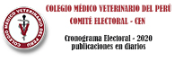 CMVP – COMITÉ ELECTORAL – CEN  – Cronograma Electoral – 2020